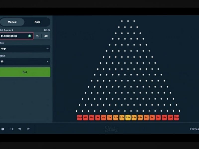 Strategia ad alto rischio Plinko